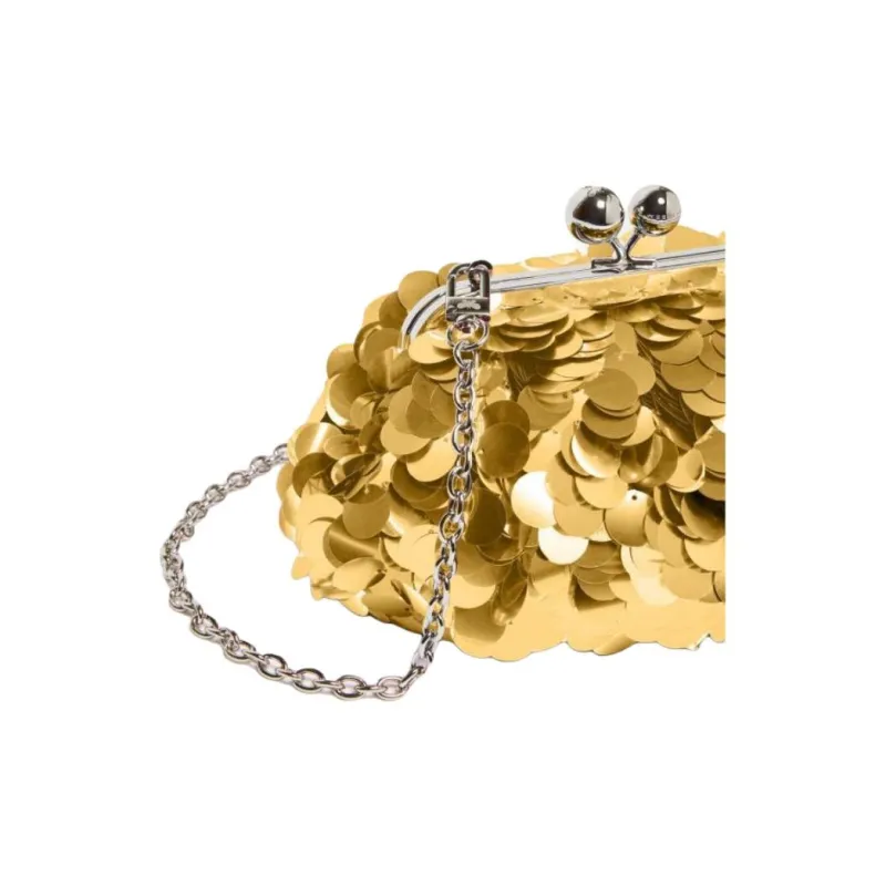 WEEKEND MaxMara Polyester Shoulder Bag Small Size Women's Gold-3