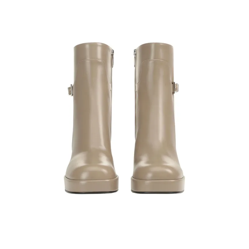 SERGIO ROSSI Sr Nora Ankle Boots 7.5cm Women's Beige-3