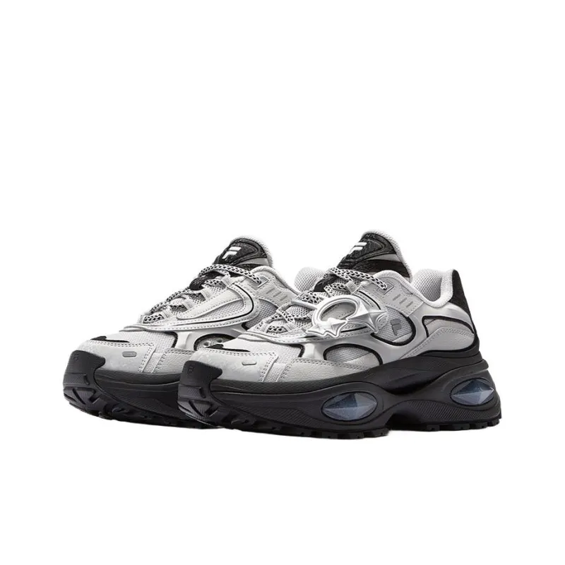 FILA FUSION BIANCO III Bianco 3 Cushioning Low-Top Chunky Sneakers Women's Gray Black-1