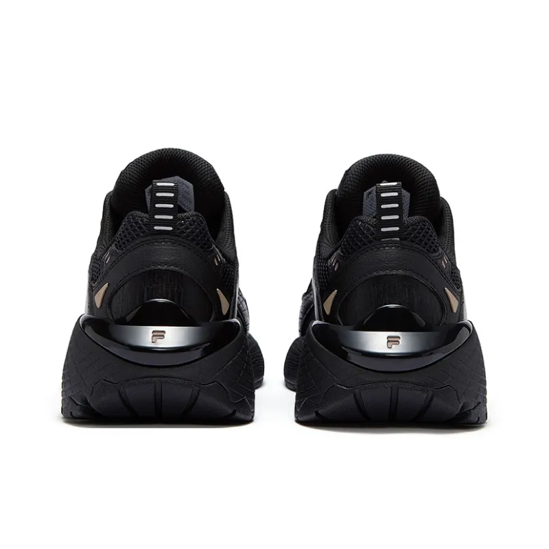 FILA FUSION Anti-Slip Wear-Resistant Low-Top Casual Shoes Women's Black Gray-3