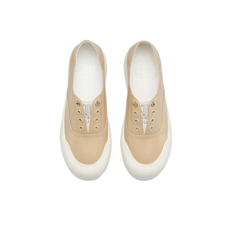 Le Saunda Low Top Skateboard Shoes Women's Solid Color-14