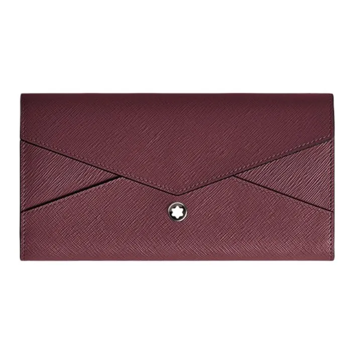 MONTBLANC MONTBLANC Grained Cow Leather Wallet Women's Bordeaux Red-0