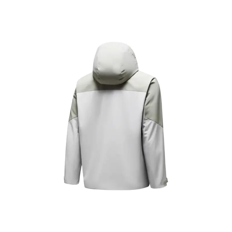 Anta Water-Resistant Windproof Breathable Warm Windbreaker Jacket Unisex Grass Winter Gray/pine Gray-Green-1