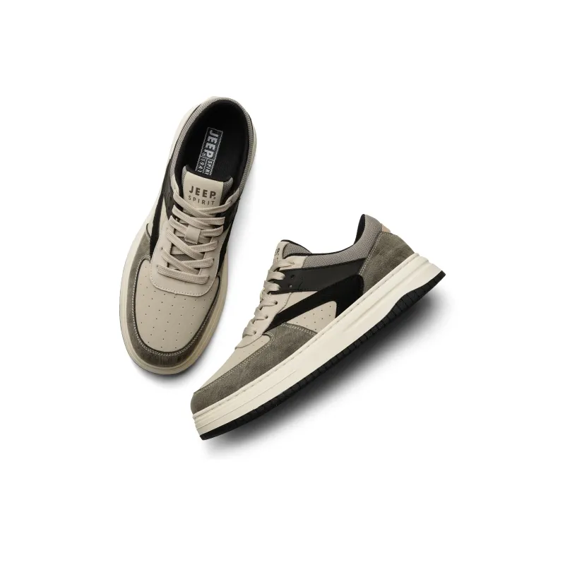 JEEP SPIRIT Low Top Skateboard Shoes Men's Climbing Gray-4