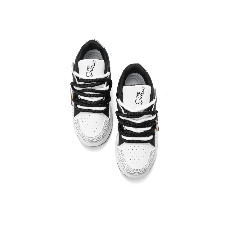 The Simpsons Coverage Cushioning Wear-Resistant Lightweight Height Increasing Low-Top Skateboard Shoes Unisex-11