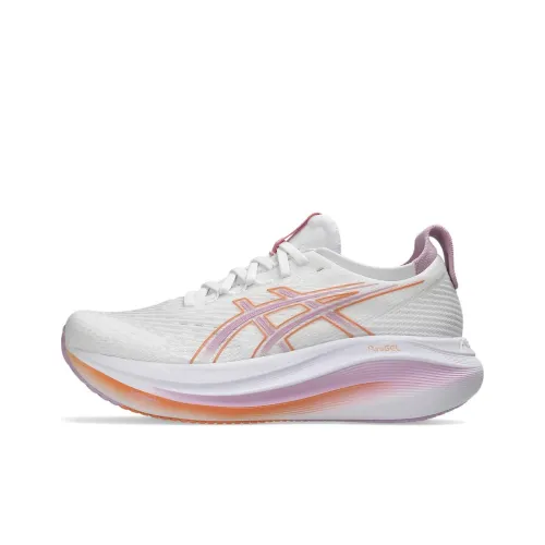 Asics Anti Slip Wear Resistant Low Top Running Shoes Women's White