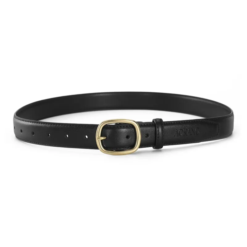 AOKANG Split Cow Leather Belts Women's 2.8cm-2