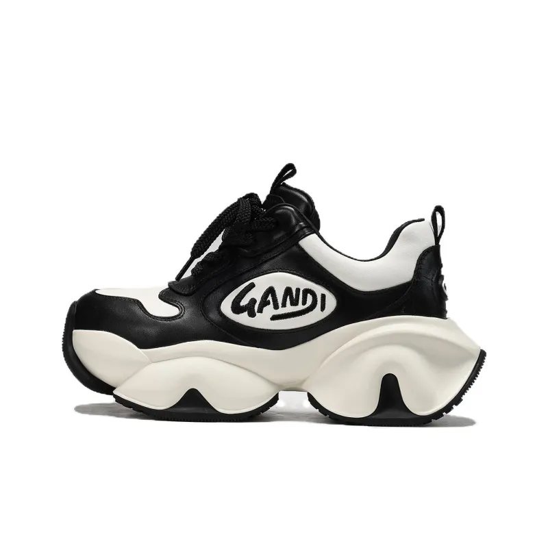 UanDi Anti Slip And Wear Resistant Height Increasing Low Top Chunky Sneakers Women's-4