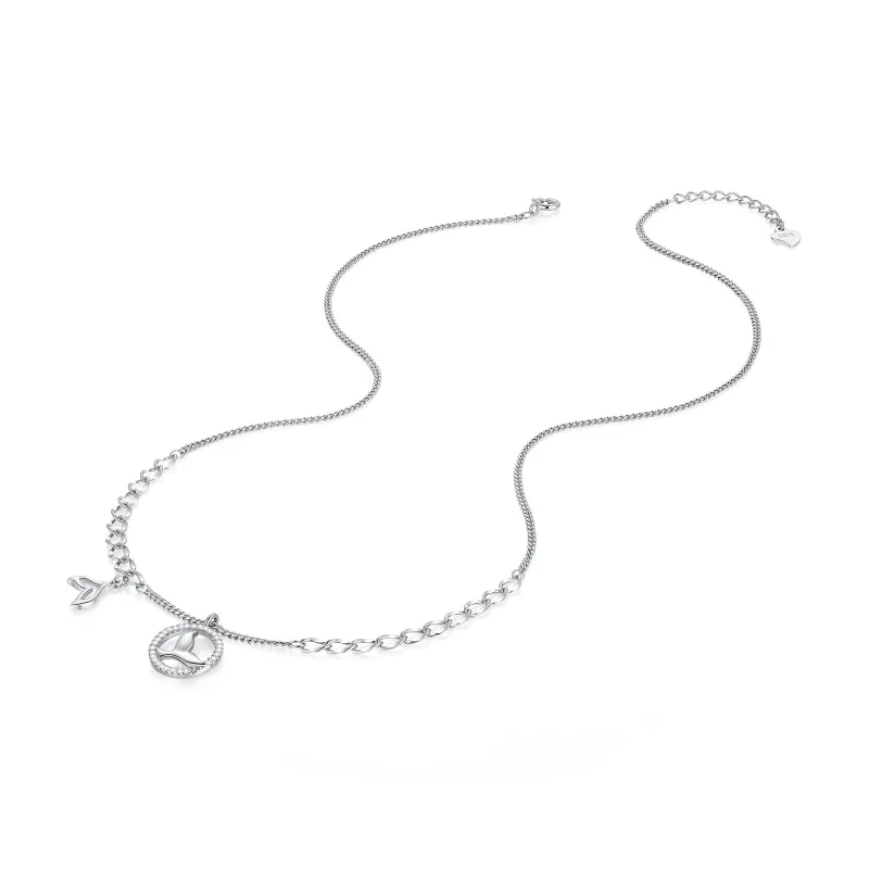 CLARKIA FLOWER S925 Silver Necklaces Women's-3