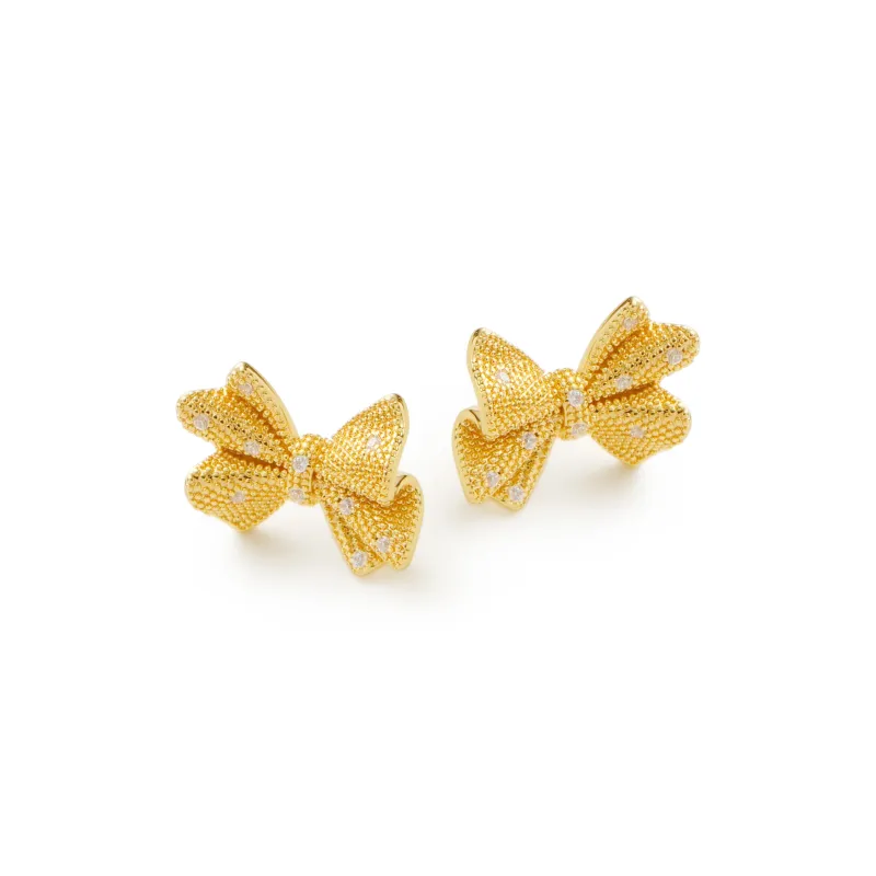 RSNY Gold Plated Copper Stud Earrings Women's-4