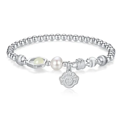 Emerald Dynasty Hetian Jade Bracelets White Jade/Pale Greenish White Jade Women's