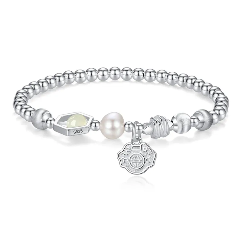 Emerald Dynasty Hetian Jade Bracelets White Jade/Pale Greenish White Jade Women's-0