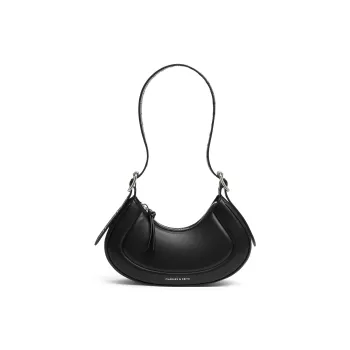 CHARLES&KEITH PU One Shoulder Bag Small Size Women's Noir Black