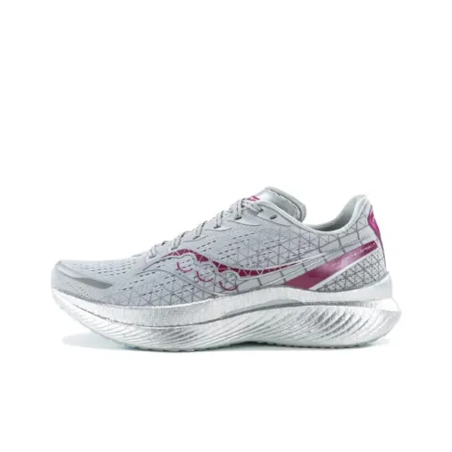 Saucony Endorphin Speed 3 Anti Slip Wear Resistant Low Top Running Shoes Unisex Gray Purple