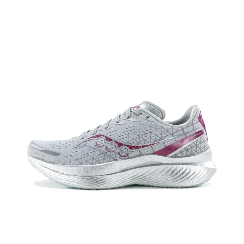 Saucony Endorphin Speed 3 Anti Slip Wear Resistant Low Top Running Shoes Unisex Gray Purple-0