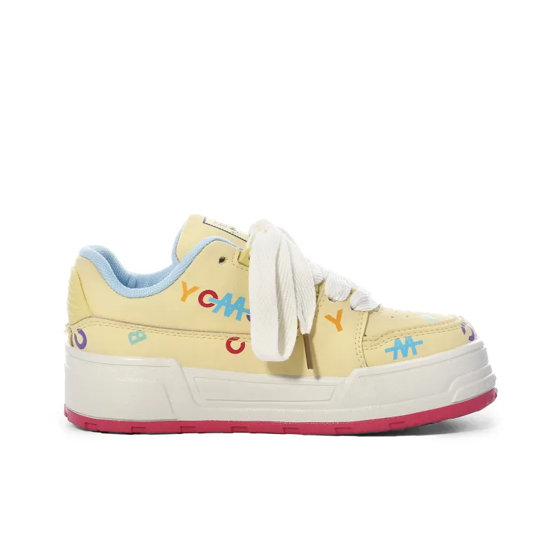 OAOQ Slip Resistant, Abrasion Resistant, Lightweight, Breathable, Height Increasing Low Top Skateboard Shoes Women's-22