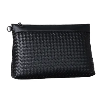 DOSRFINI Cow Leather Handheld Bag Clutch Men's Black