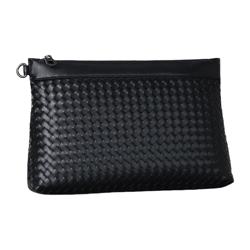 DOSRFINI Cow Leather Handheld Bag Clutch Men's Black-0