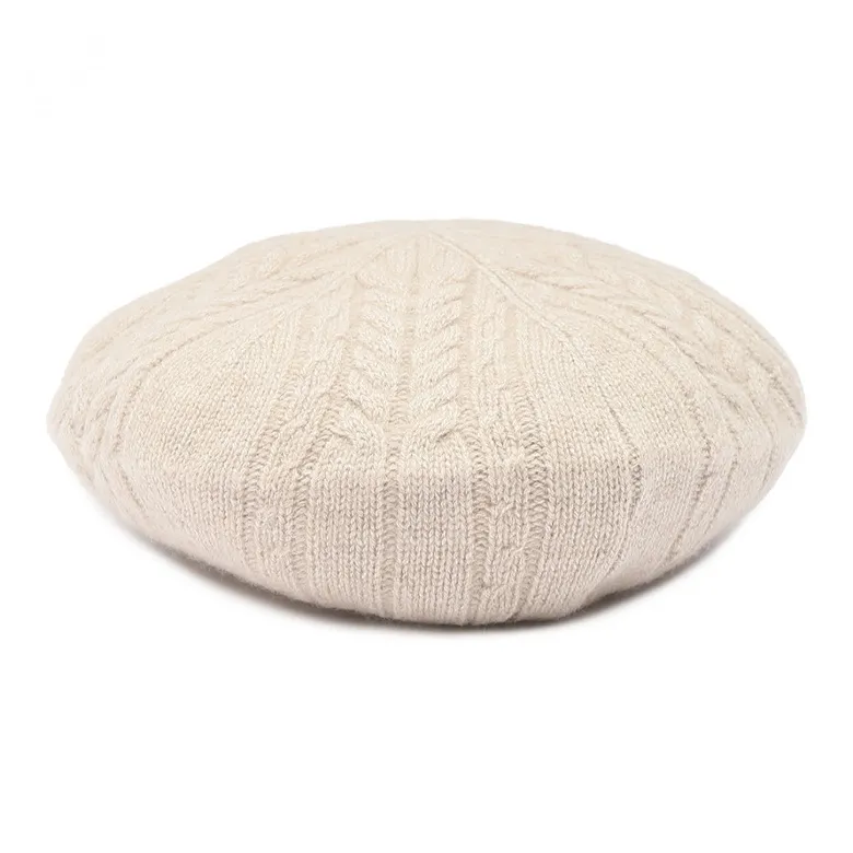 MaxMara Cashmere Berets Women's Beige-2