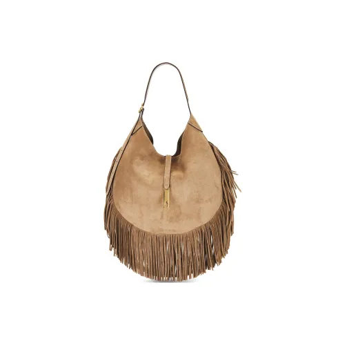 Polo Ralph Lauren Calf Suede Shoulder Bag Women's Clay