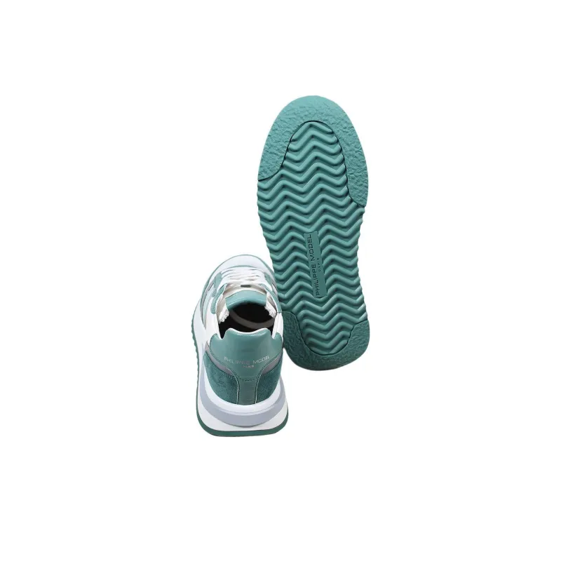 PHILIPPE MODEL PARIS Slip Resistant Low Top Casual Shoes Men's White Green-5