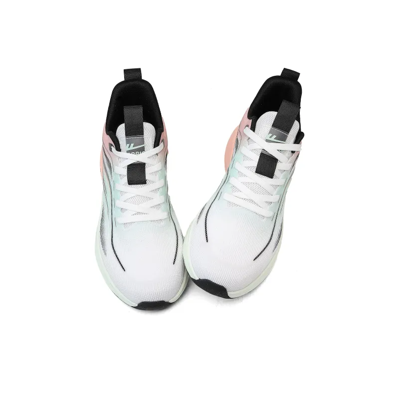 Warrior Cushioning Abrasion Resistant Breathable Low Top Casual Running Shoes Men's Gray Green Pink-2