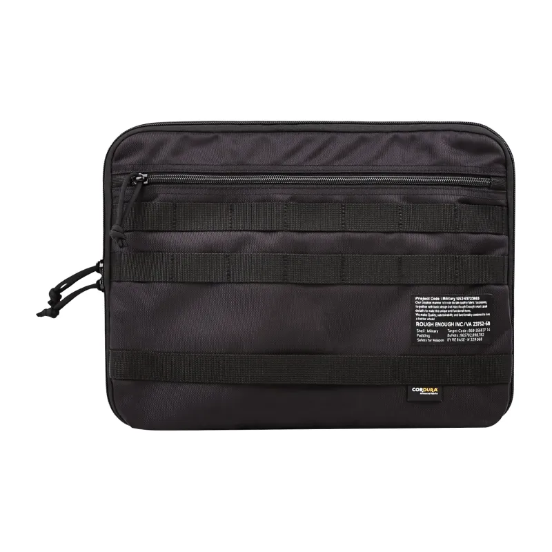 Rough Enough Nylon Storage Business Briefcase Clutch Regular Unisex Black-0