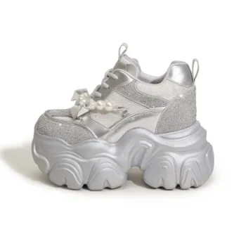 Milan Love Song Cushioned Anti Slip Wear Resistant Lightweight Height Increasing Low Top Chunky Sneakers Women's