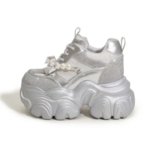 Milan Love Song Cushioned Anti Slip Wear Resistant Lightweight Height Increasing Low Top Chunky Sneakers Women's