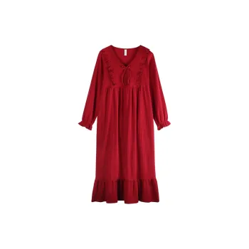 Xuan Liang Nightgown Women's Maroon