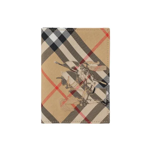Burberry Polyester Passport Holder Men's Sand