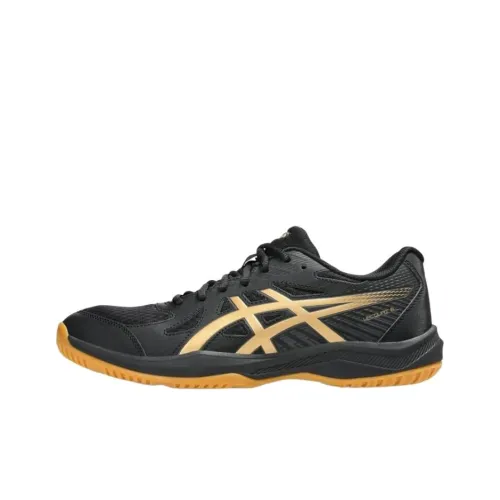 Asics Gel Upcourt 6 Anti Slip Wear Resistant Low Top Training Shoes Men's Black Gold