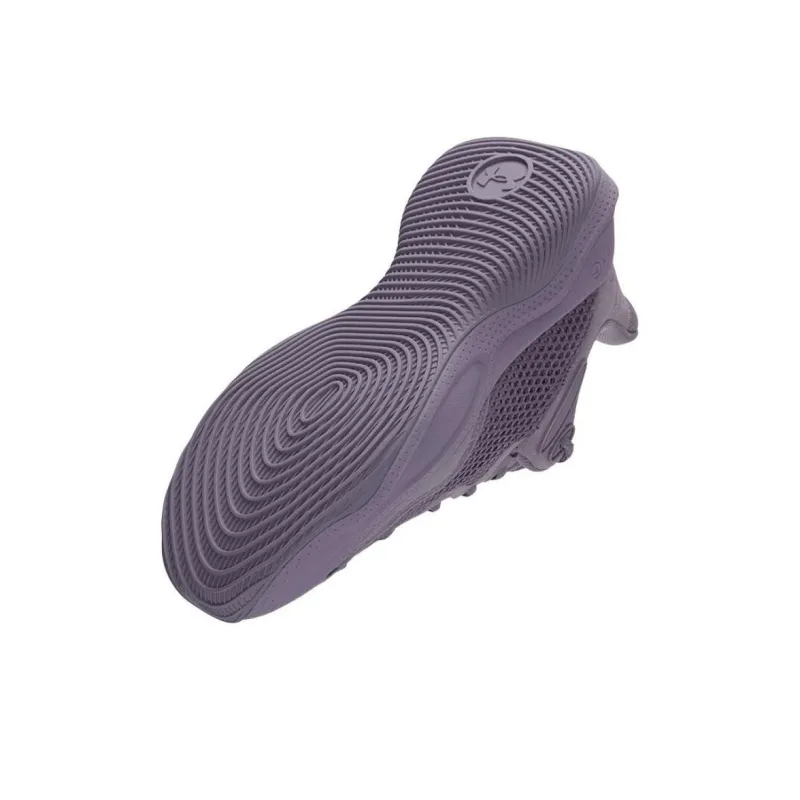 Under Armour Curry Splash 24 Anti Slip Wear Resistant Low Top Basketball Shoes Unisex Gray Purple-4