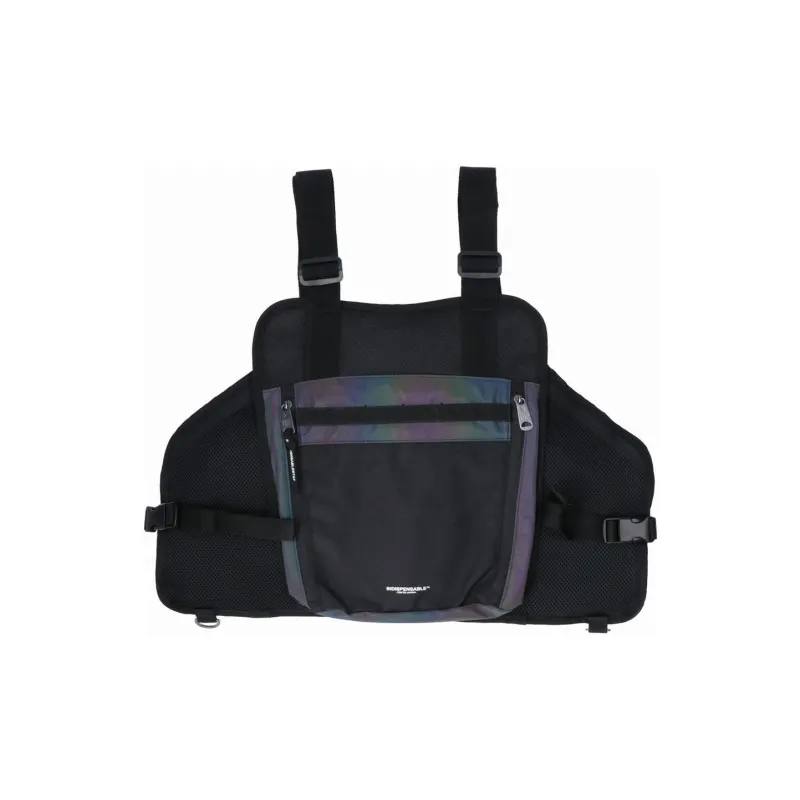 Indispensable Polyester Irregular Shaped Bag Backpack Unisex Aurora Black-1