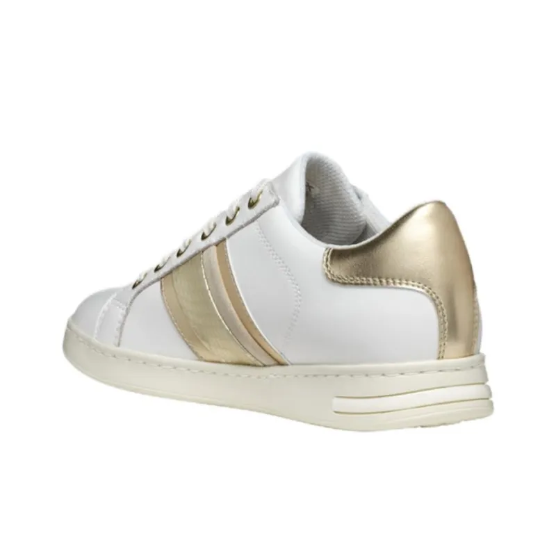GEOX Jaysen Low Top Skateboard Shoes Women's White Gold-4