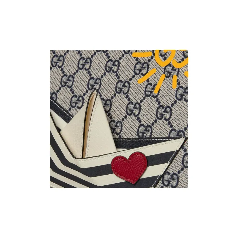 GUCCI GG Supreme Canvas Tote Bag, Shopping Bag, Handbag Men's Beige & Blue-6