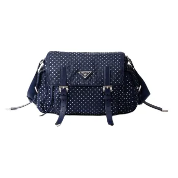 PRADA Reclycle Polyamide Shoulder Bag Unisex Dark Blue