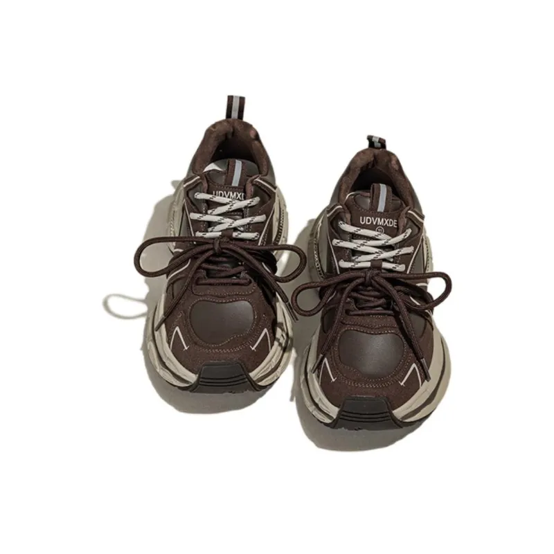 Ruomini Anti-Slip And Wear-Resistant Height Increasing Low-Top Chunky Sneakers Women's-5