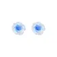 Smoke Blue Silver Needle Style 1 Pair Set