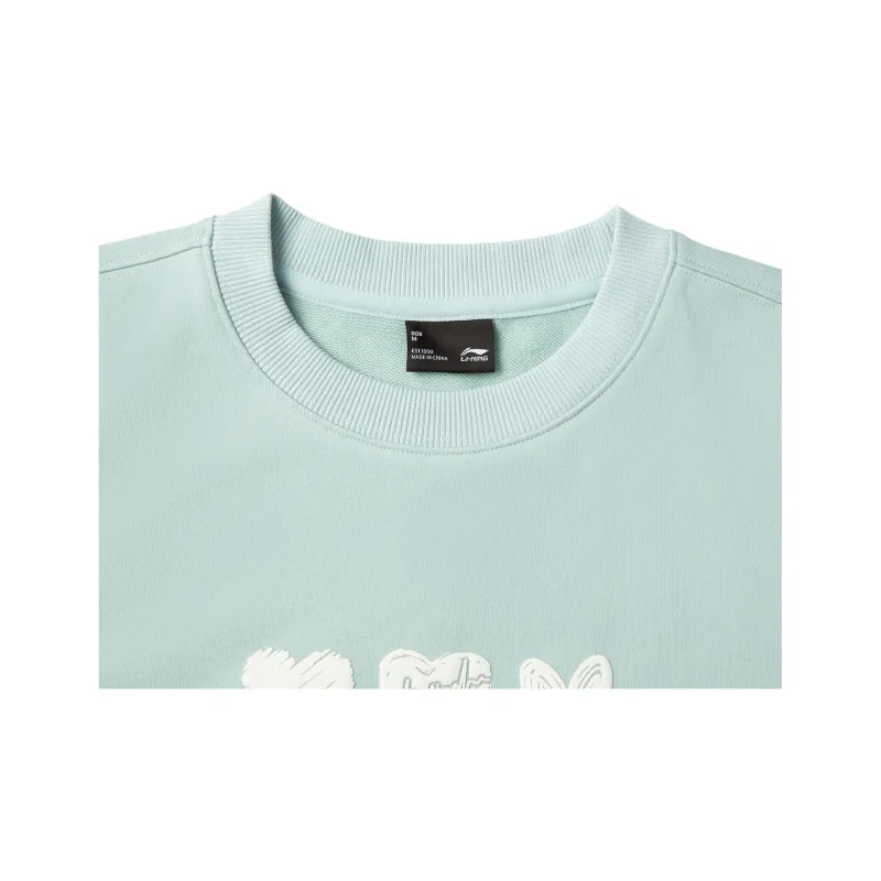 LiNing Sports Life Collection Sweatshirt Women's Feather Green Yarn-2