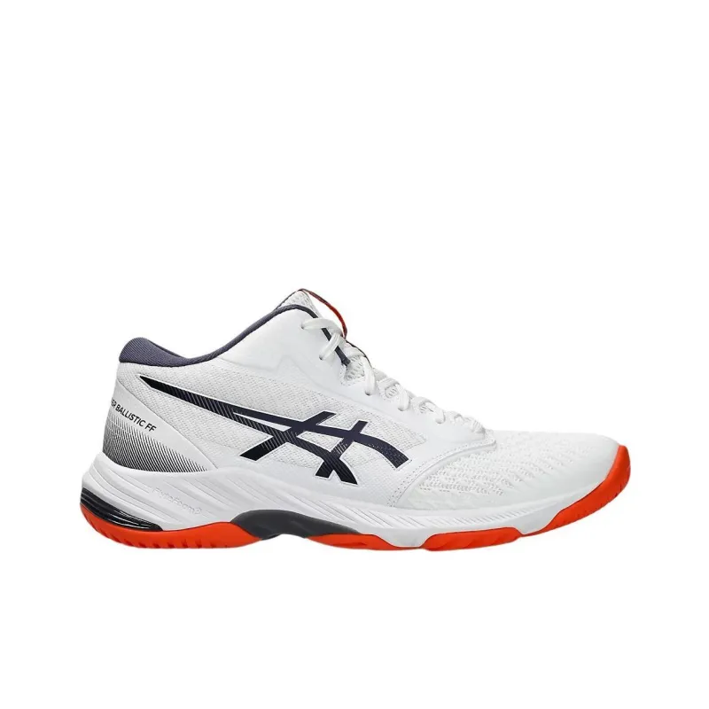 Asics Netburner Ballistic FF Anti Slip Wear Resistant Low Top Training Shoes Men's White-1