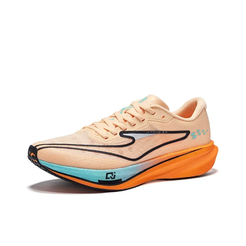 Erke Extreme Wind 3.0 Cushioning Rebound Height Increasing Low Top Training Running Shoes Men's Orange Black-2