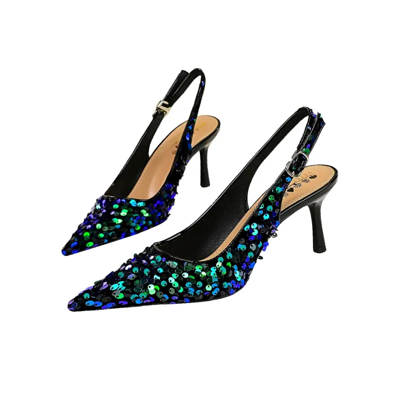 QITUMAUL Slim Heel High Heels 7.5cm Women's-11