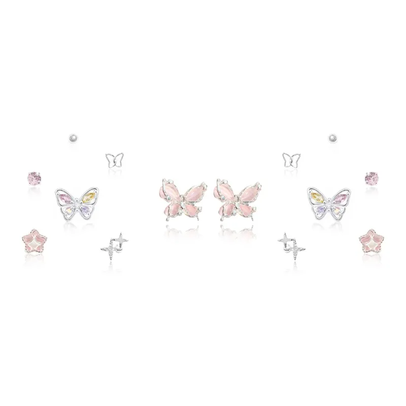 COPI Silver Needle Earrings Unisex-9