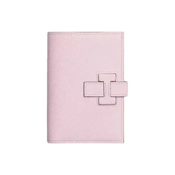 HERMES H Passant Epsom Calfskin Wallet Regular Women's Rose's Favorite