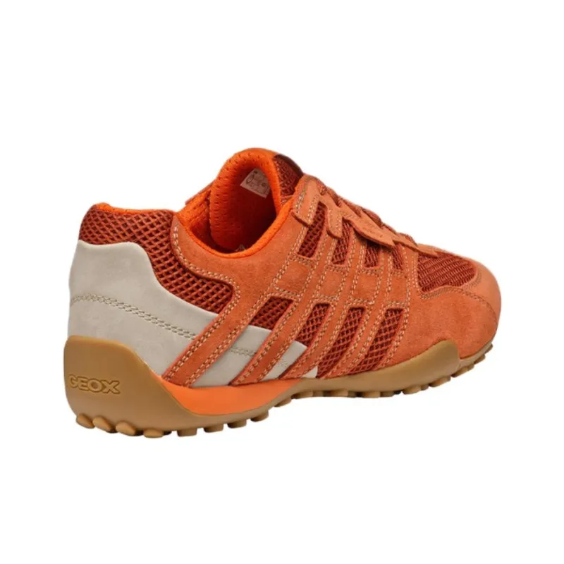 GEOX Snake Original Abrasion Resistant Low Top Casual Shoes Men's Orange-3