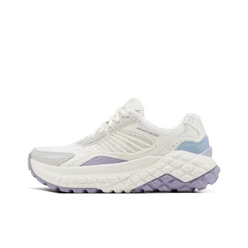 Skechers Anti Slip Wear Resistant Low Top Chunky Sneakers Women's White Purple