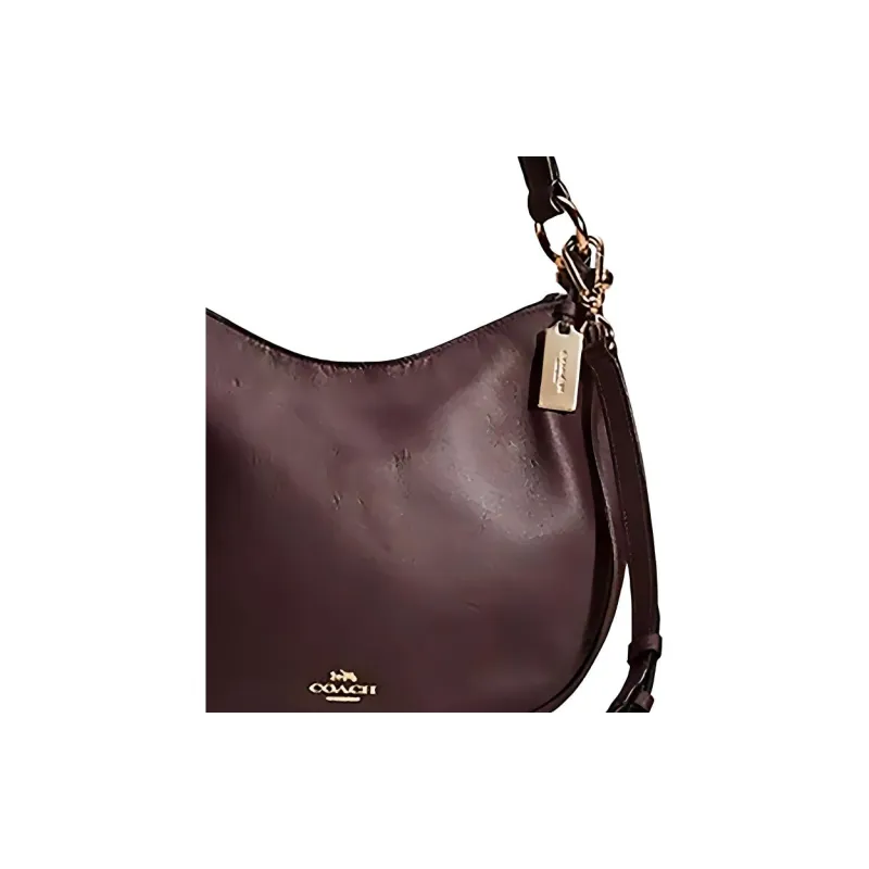COACH Mae Glove Leather Shoulder Bag Crossbody Bag Large Size Women's Ox Blood Color-5