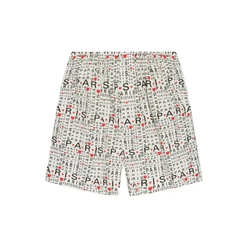 Balenciaga Allover Logo Printed Shorts