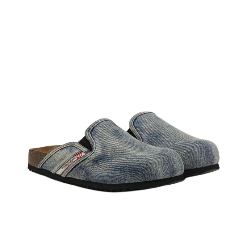 DIESEL D Woodstock Slip On Denim Mules-3